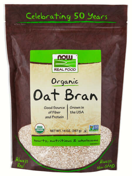 Now Oat Bran, Organic 397 Grams - Nutrition Plus