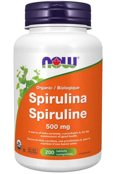 Now Organic Spirulina 500 mg Tablets - Nutrition Plus