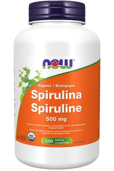 Now Organic Spirulina 500 mg Tablets - Nutrition Plus