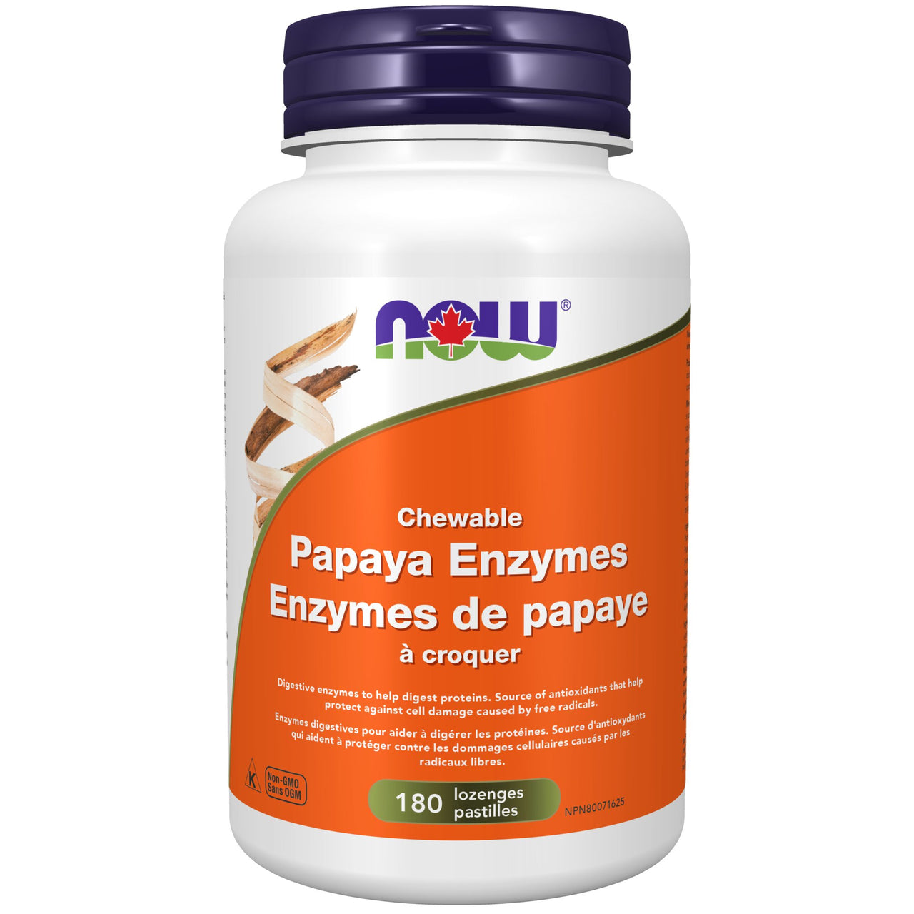 Now Papaya Enzymes 180 Chewable Lozenges - Nutrition Plus