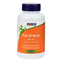 Thumbnail for Now Pau d'Arco 500 mg 100 Capsules - Nutrition Plus