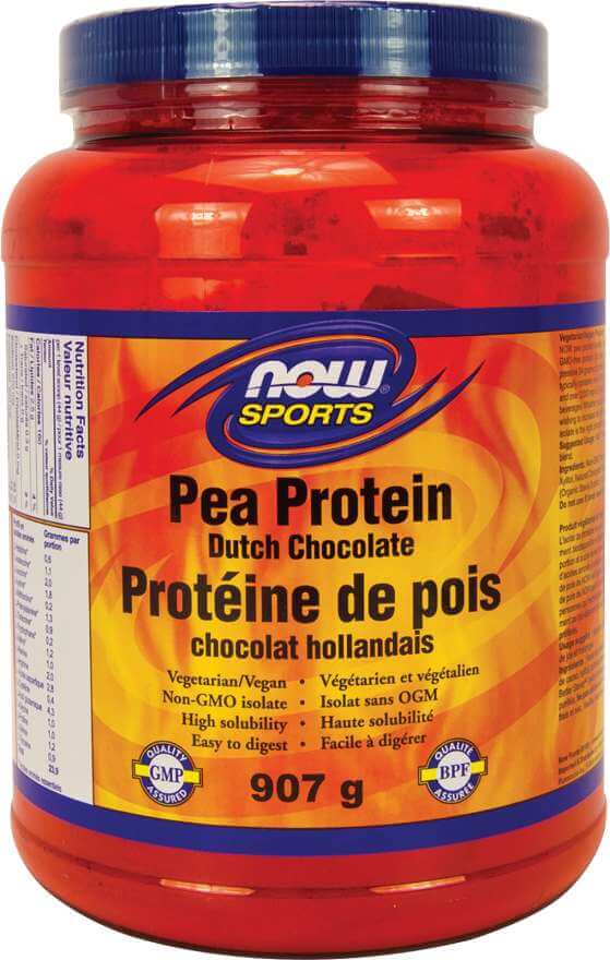 Now Pea Protein Dutch Chocolate 907 Grams - Nutrition Plus