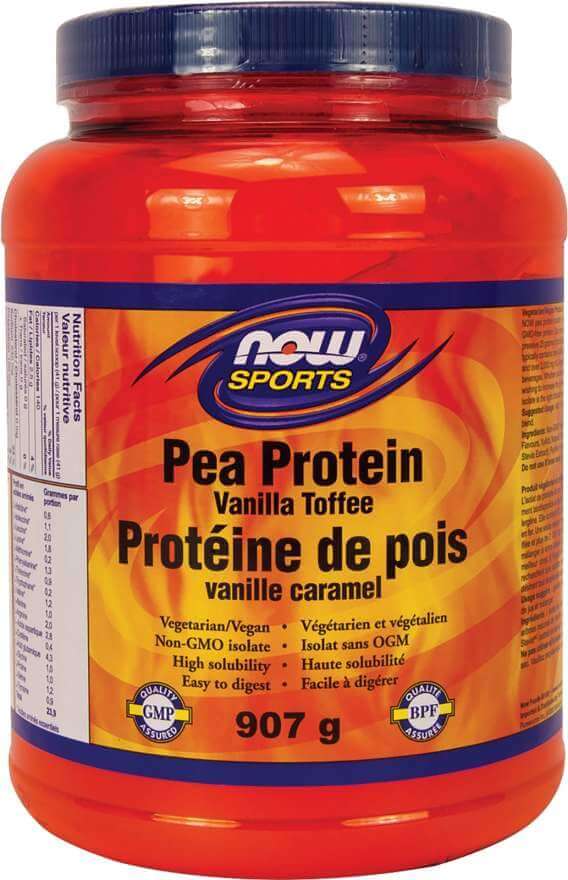 Now Pea Protein Vanilla Toffee 907 Grams - Nutrition Plus