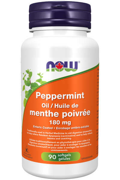 Now Peppermint Oil 180 mg 90 Softgels - Nutrition Plus