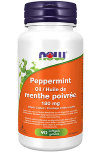 Thumbnail for Now Peppermint Oil 180 mg 90 Softgels - Nutrition Plus