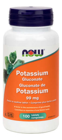 Thumbnail for Now Potassium Gluconate 99mg 100 Tablets - Nutrition Plus