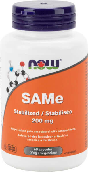 Now SAMe Stabilized 200mg 60 Veg Capsules - Nutrition Plus