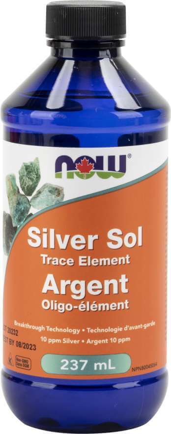 Now Silver Sol Elemental Silver Liquid 237 mL - Nutrition Plus