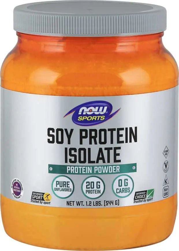 Now Soy Protein Isolate Unflavoured 544 Grams - Nutrition Plus