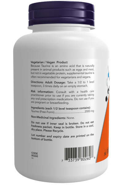 Now Taurine 228 Gram Powder - Nutrition Plus