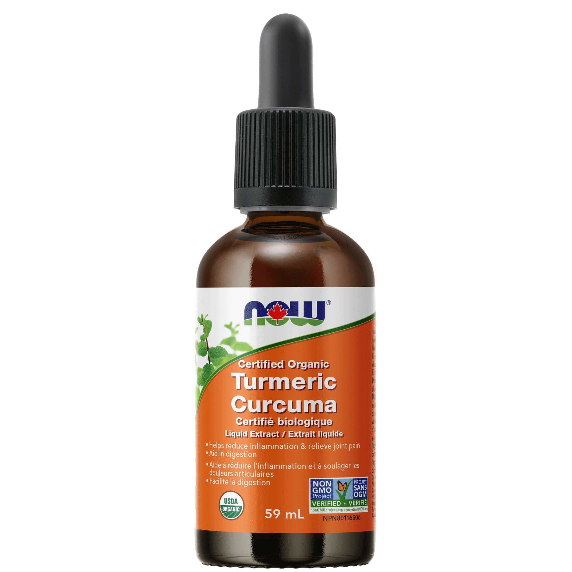 Now Turmeric Extract Liquid, Organic 59mL - Nutrition Plus