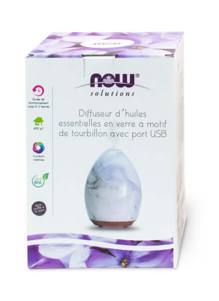 Now USB Glass Swirl Ultrasonic Oil Diffuser