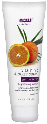 Thumbnail for Now Vitamin C & Oryza Sativa Gentle Scrub 118mL - Nutrition Plus