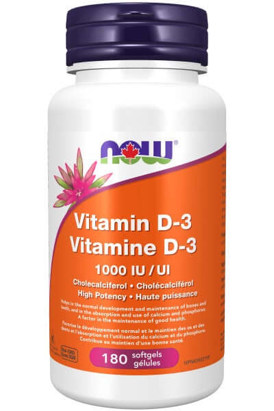 Now Vitamin D3 1,000 IU Softgels - Nutrition Plus