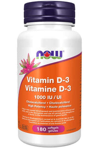 Thumbnail for Now Vitamin D3 1,000 IU Softgels - Nutrition Plus
