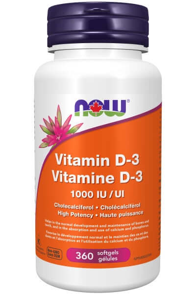 Now Vitamin D3 1,000 IU Softgels - Nutrition Plus
