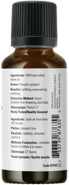 Now White Thyme Oil 30 mL - Nutrition Plus