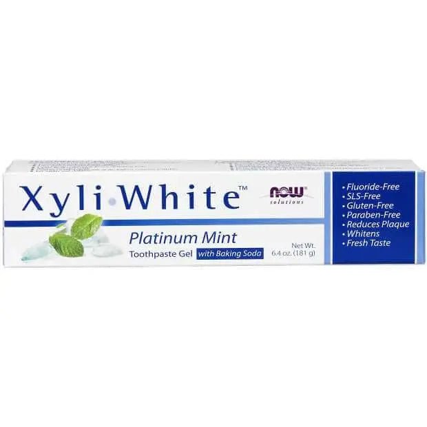 Now Xyliwhite™ Platinum Mint with Baking Soda Toothpaste Gel 181 Grams - Nutrition Plus