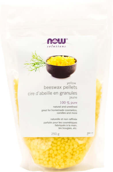 Now Yellow Beeswax Pellets 250 Grams - Nutrition Plus