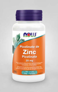Thumbnail for Now Zinc Picolinate 25 mg 100 Veg Capsules - Nutrition Plus