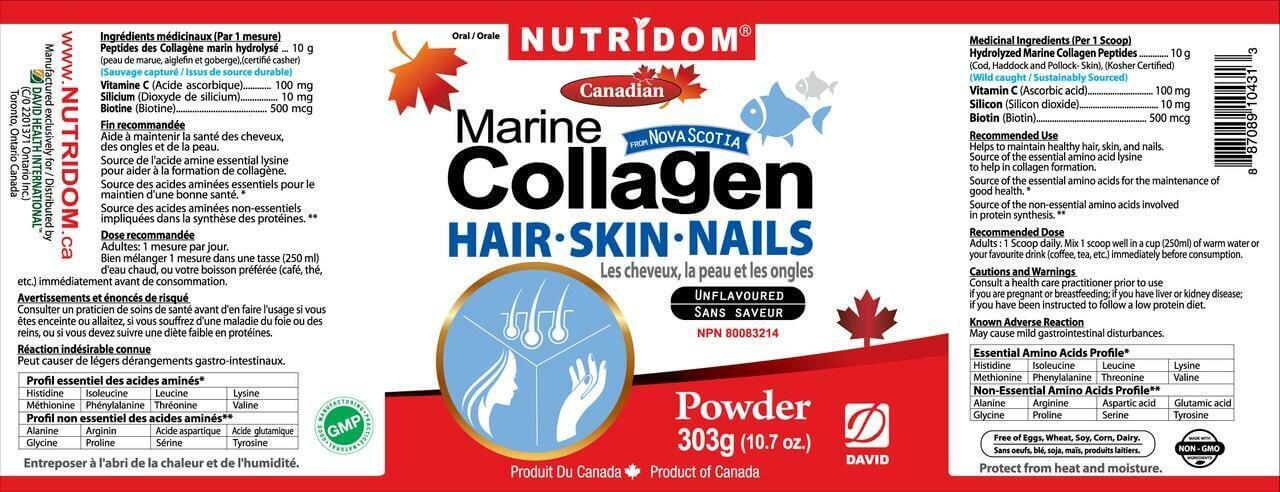 Nutridom Marine Collagen 303 Grams - Nutrition Plus