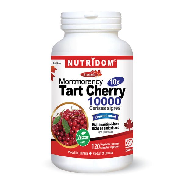 Nutridom Montmorency Tart Cherry 10x, 120 Veg Capsules - Nutrition Plus
