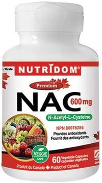 Thumbnail for Nutridom NAC 600mg - 60 Veg Capsules - Nutrition Plus