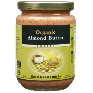 Nuts to You Organic Smooth Almond Butter 365 Grams - Nutrition Plus