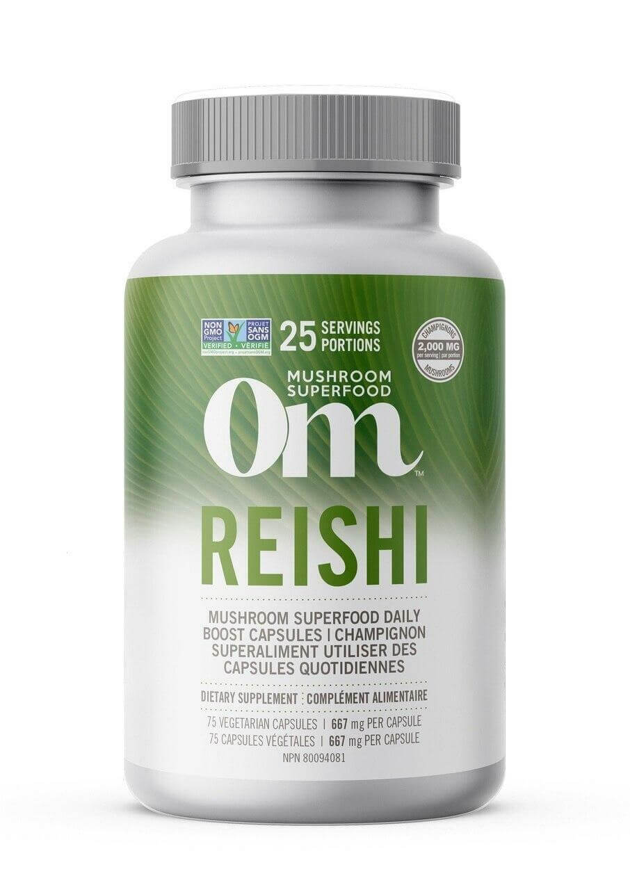 OM Reishi Mushroom 75 Vegetarian Capsules - Nutrition Plus