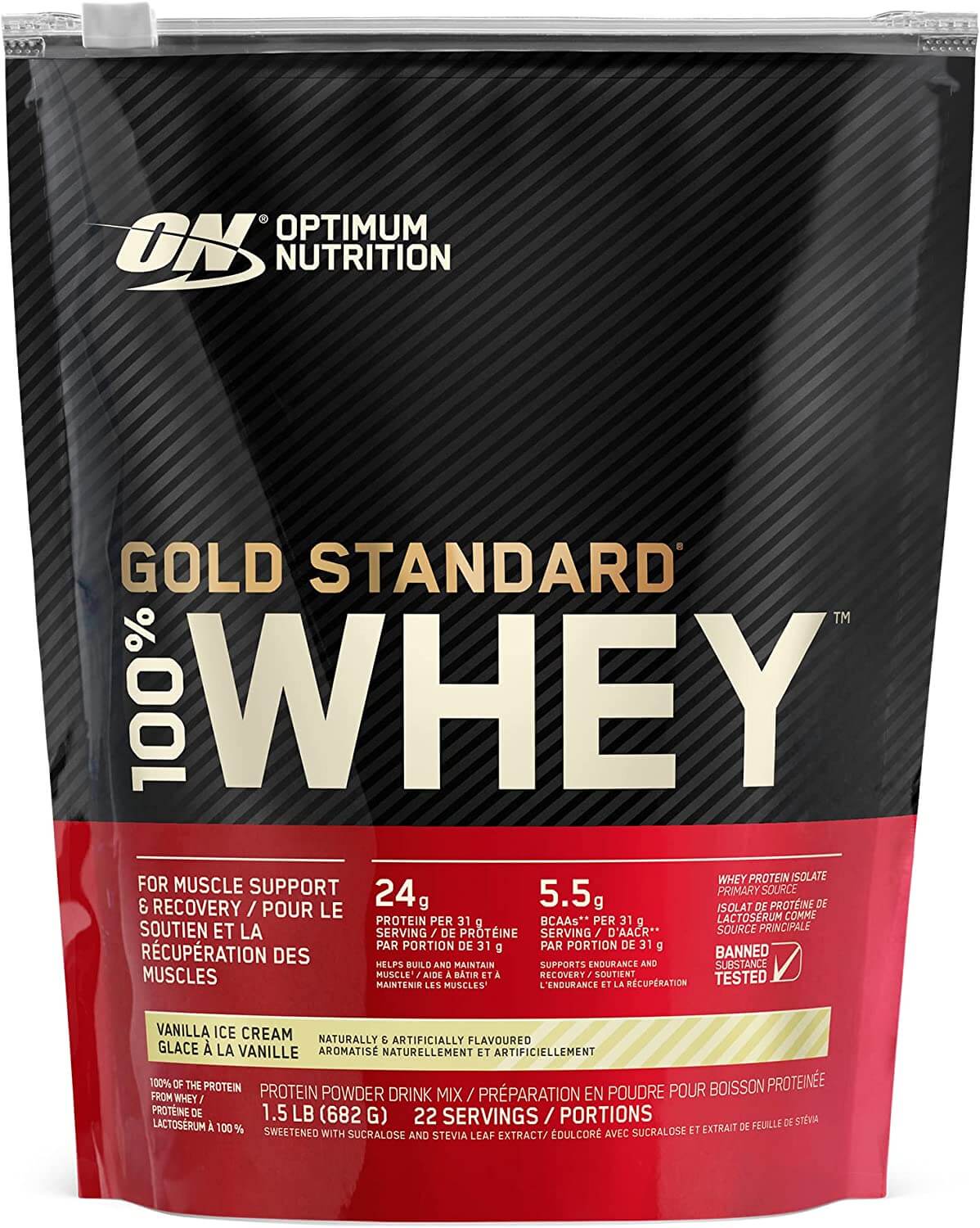 Optimum Nutrition Gold Standard 100% Whey 1.5 LB Bag - Nutrition Plus