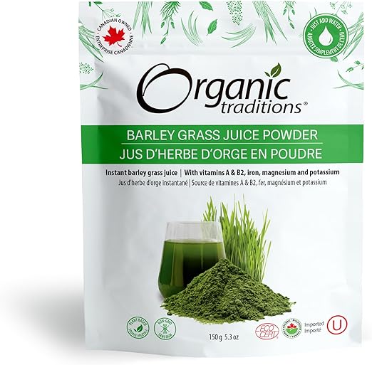 Organic Traditions Barley Grass Jiuce Powder 150 Grams - Nutrition Plus
