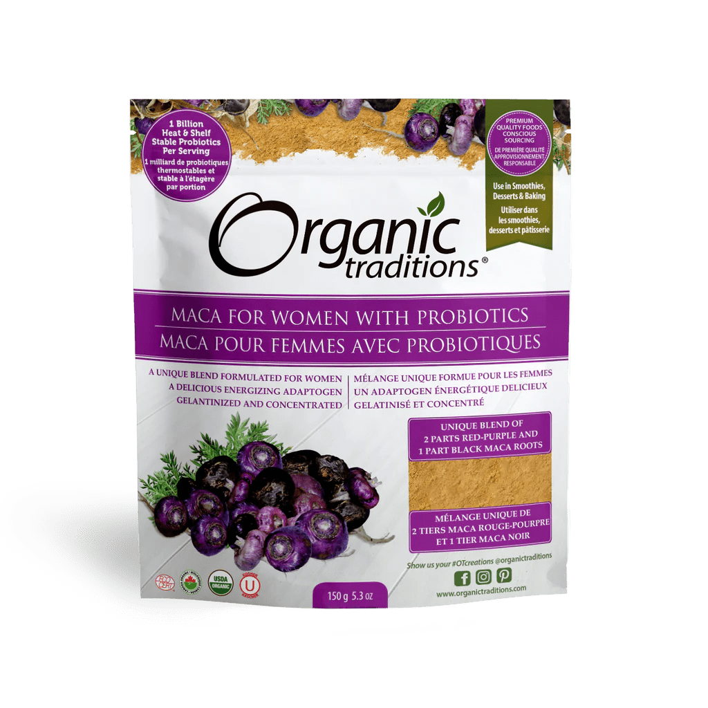 Organic Traditions MACA For Women With Probiotics 150 Grams - Nutrition Plus
