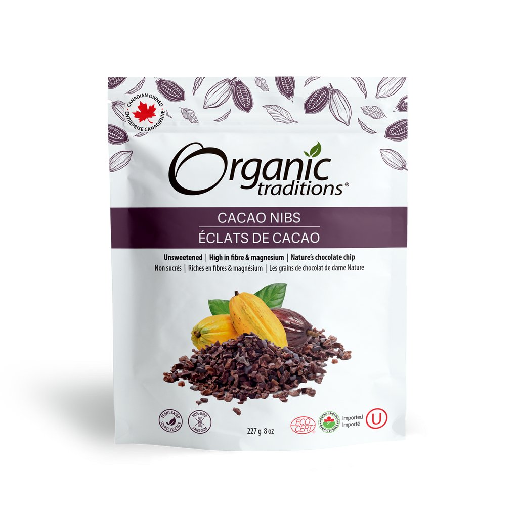 Organic Traditions Organic Cacao Nibs 227 Grams - Nutrition Plus