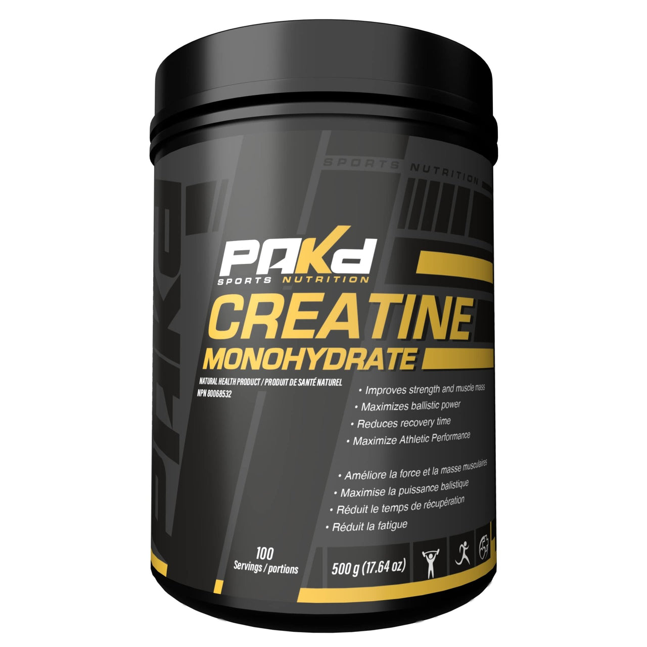 PAKd Sports Nutrition Creatine Monohydrate 500 Grams - Nutrition Plus