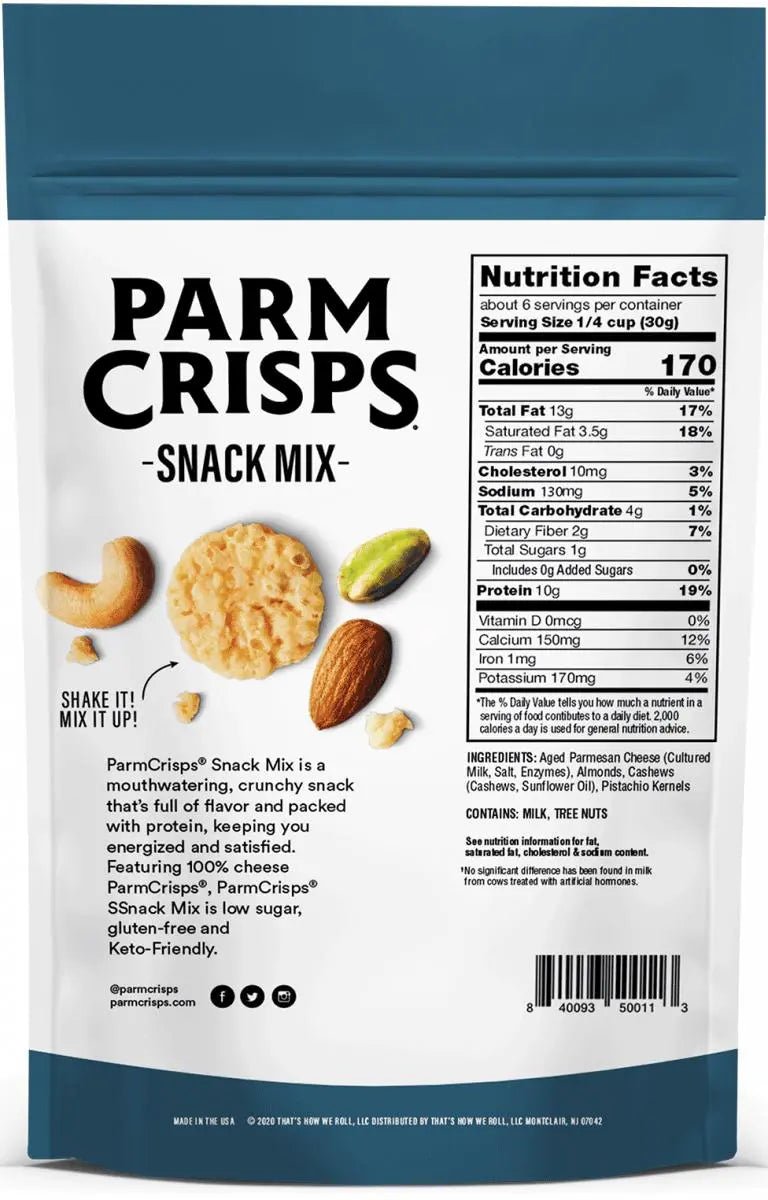 Parm Crisps Original Snack Mix Pouch 113 Grams - Nutrition Plus