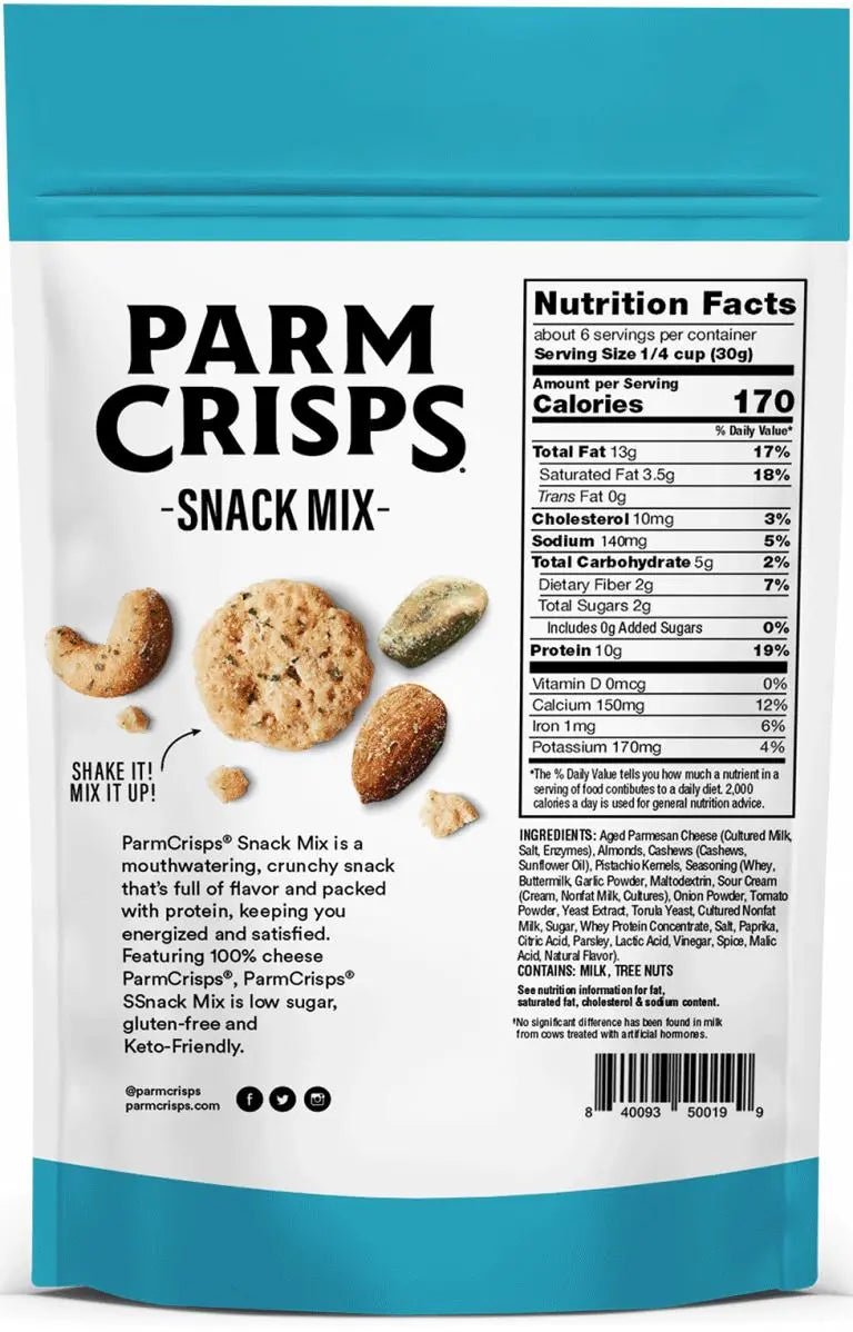 Parm Crisps Ranch Snack Mix Pouch 113 Grams - Nutrition Plus