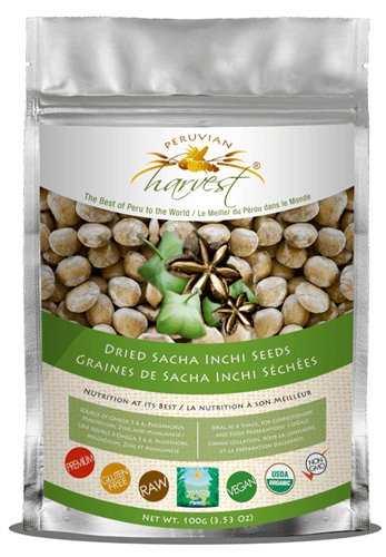 Peruvian Harvest Sacha Inchi Seeds, Dried, 100 Grams - Nutrition Plus