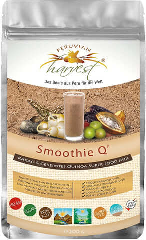 Peruvian Harvest Smoothie Q Raw Chocolate Blast 250 Grams - Nutrition Plus