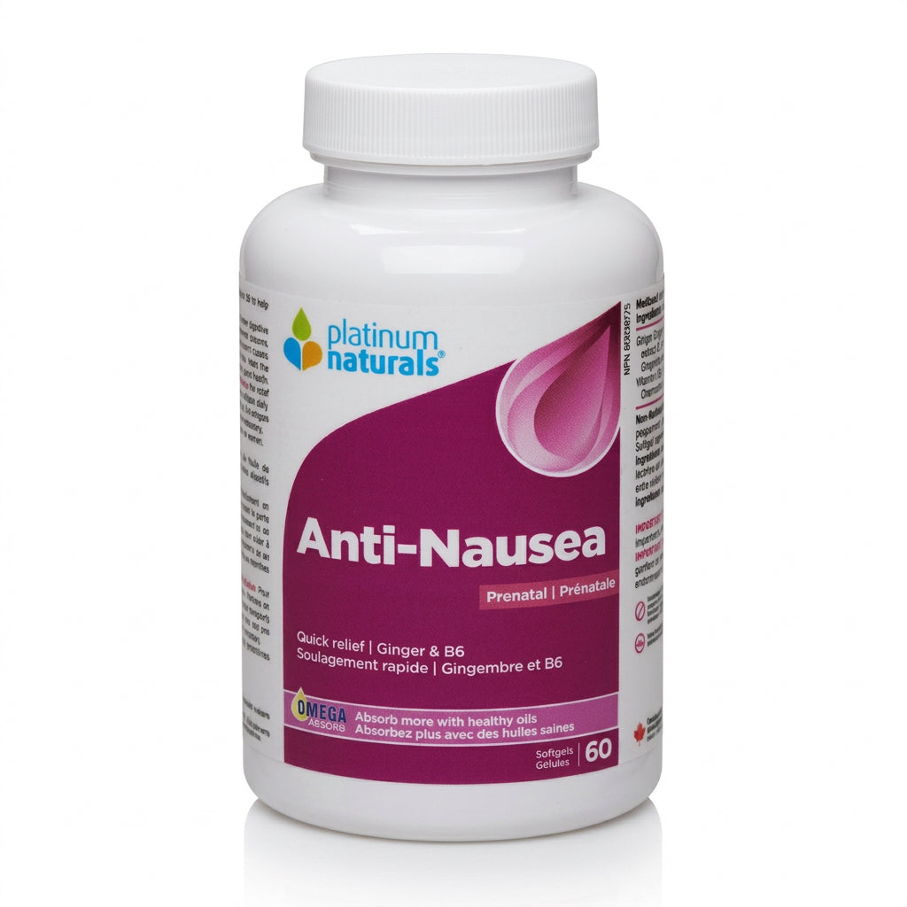 Platinum Natural Prenatal Anti-Nausea 60 Softgels - Nutrition Plus