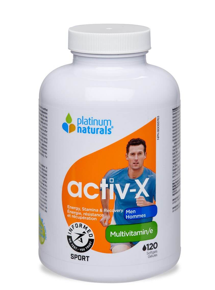 Platinum Naturals activ-X™ for Men Multivitamin 120 Softgels - Nutrition Plus