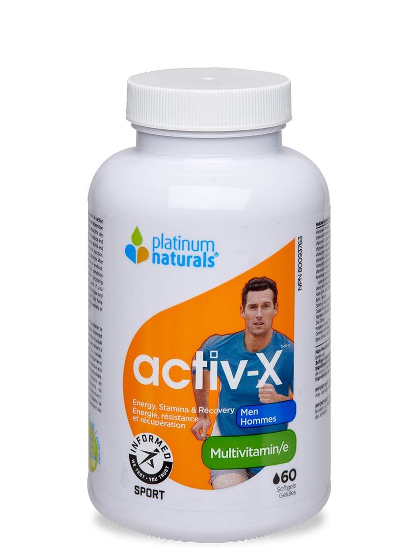 Platinum Naturals activ-X™ for Men Multivitamin 60 Softgels - Nutrition Plus