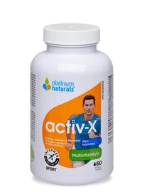 Thumbnail for Platinum Naturals activ-X™ for Men Multivitamin 60 Softgels - Nutrition Plus