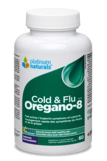 Platinum Naturals Cold & Flu Oregano-8 - Nutrition Plus