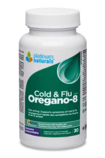 Platinum Naturals Cold & Flu Oregano-8 - Nutrition Plus