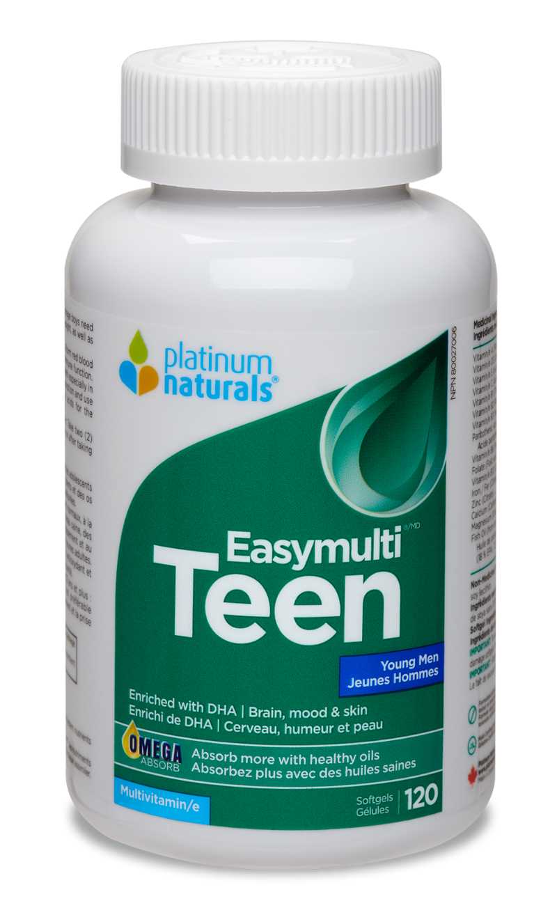 Platinum Naturals Easymulti® Teen for Young Men Softgels - Nutrition Plus
