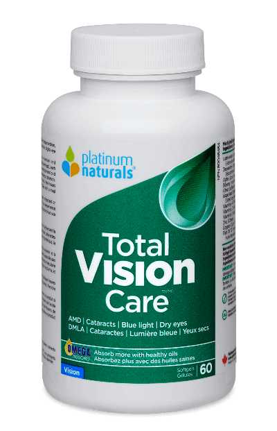Platinum Naturals Total Vision Care 60 Softgels - Nutrition Plus