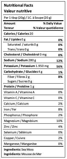 Plumpp Irish Sea Moss 40g - Nutrition Plus