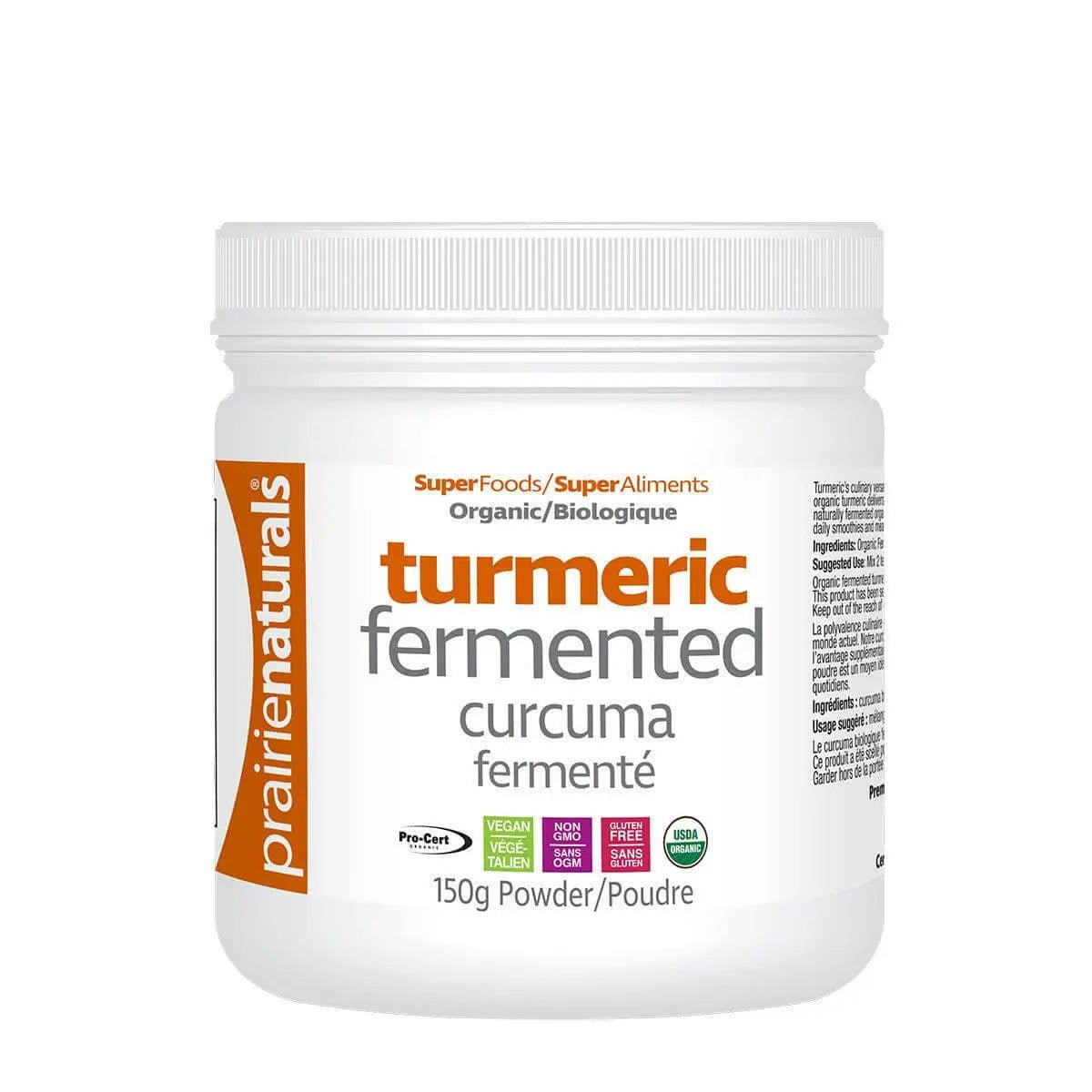 Prairie Natural Fermented Organic Turmeric 150 Grams - Nutrition Plus