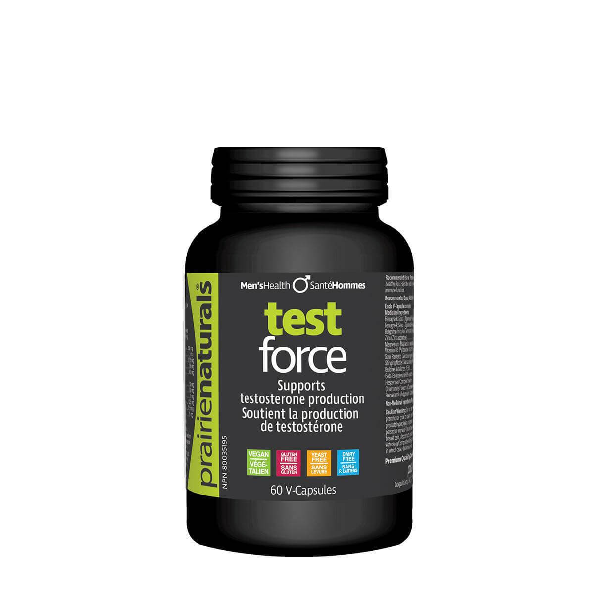 Prairie Natural Test-Force 60 V-Capsules - Nutrition Plus