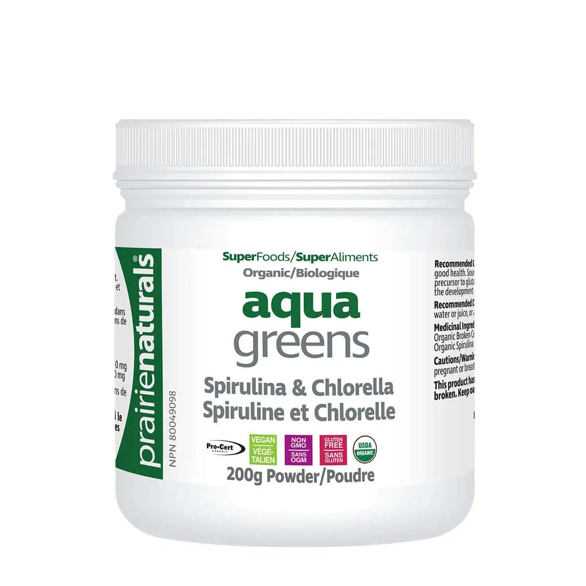 Prairie Naturals Aqua Greens 200 Grams Powder - Nutrition Plus